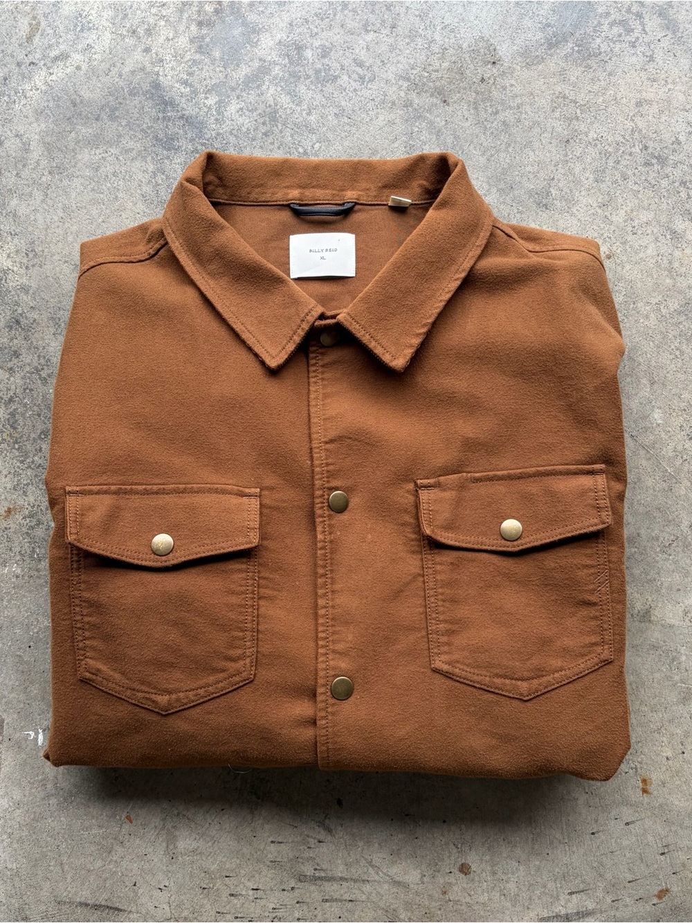 Billy Reid Moleskin Mo Shirt Jacket Tobacco